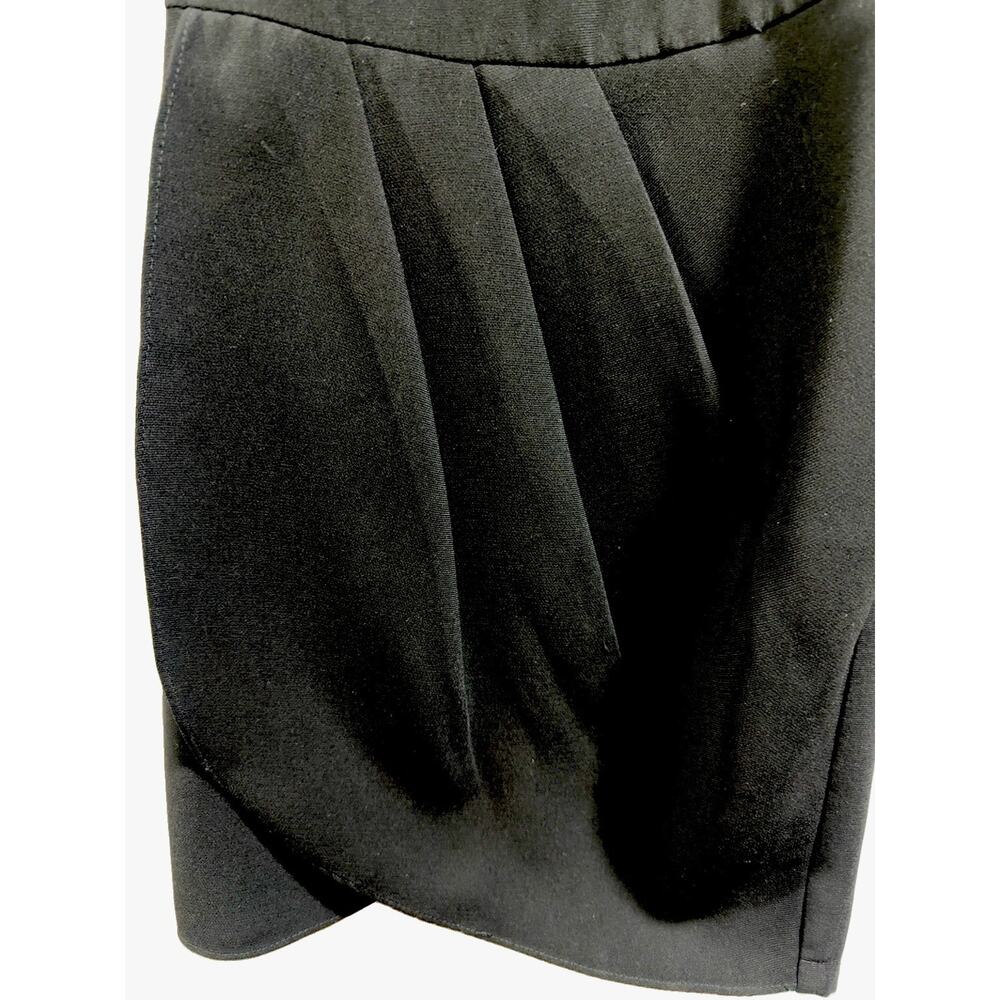 Blaque Label XS Black Sheath Dress Puff Short Sleeve Tulip Hem Career Cocktail - Picture 5 of 6